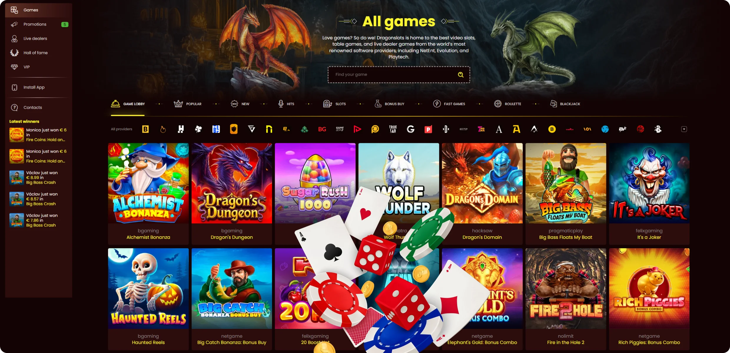 Dragon Slots casino platforma